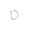 1pc D-shaped Nose Hoop Ring Stainless Steel 20G Nostril Body Jewelry Fake Nose Piercing Men Women 8mm 10mm