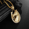 Hip Hop Ice Out Dollar Money Bag Necklace Shiny Cubic Zirconia Wallet Pendant for Men Women Hip Hop Rock Rap Cool Jewelry