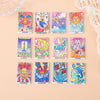 12Pcs 38*25MM Constellations Tarot Card Charms Magical Divination Crafts Acrylic Board Jewelry Necklace DIY Accessories