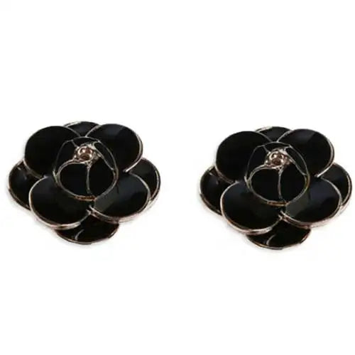 fashion women simple flower earrings elegant classic feminie camellia studs