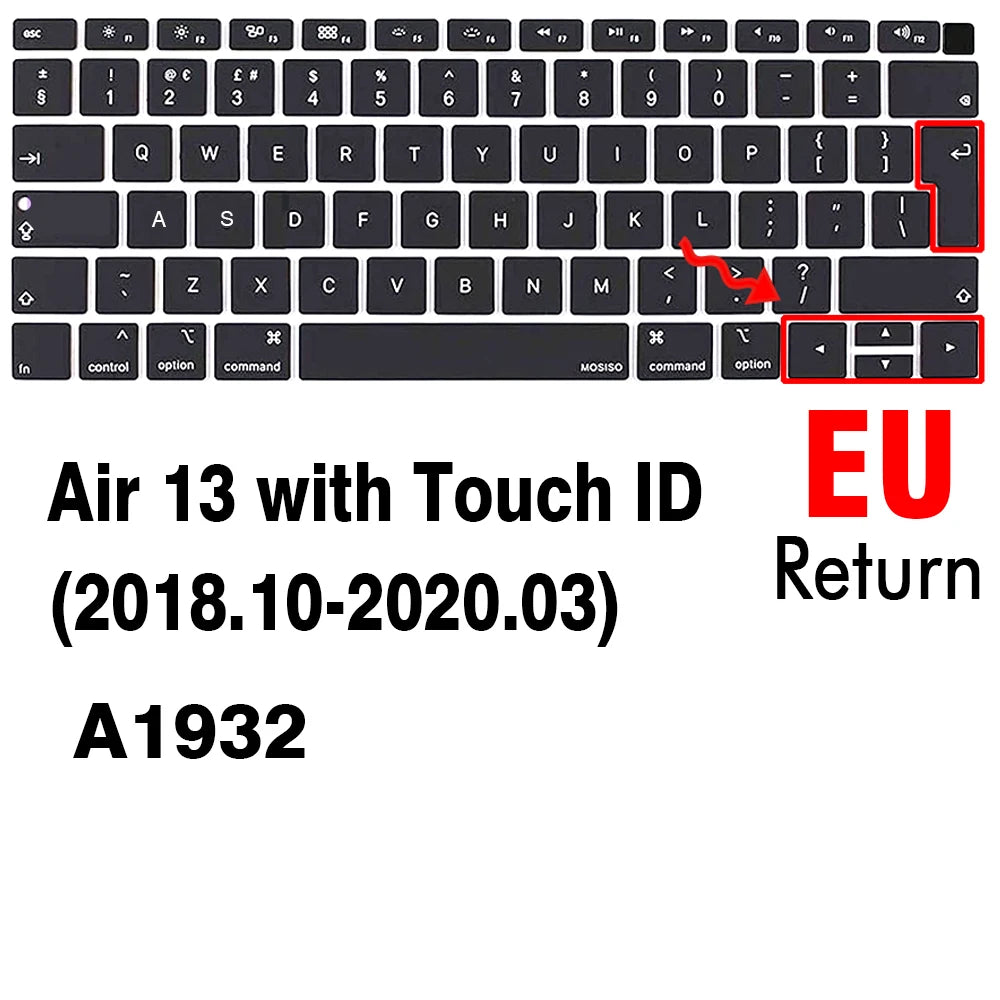 Keyboard Cover for Macbook Air 13 11 Pro 14/16 M1 Touch Bar 15 12 Retina Silicone Protector Skin A2179 A2337 A2338 A2442 US EU