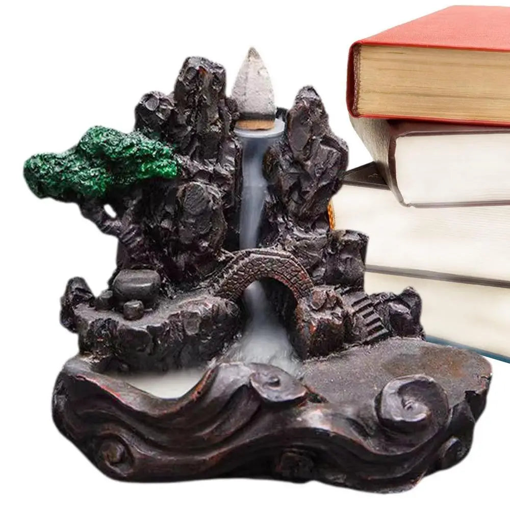 Backflow Incense Burner New Ornaments Incense Burner Ceramic Waterfall Backflow Incense Holder Incense Cones For Home Incense