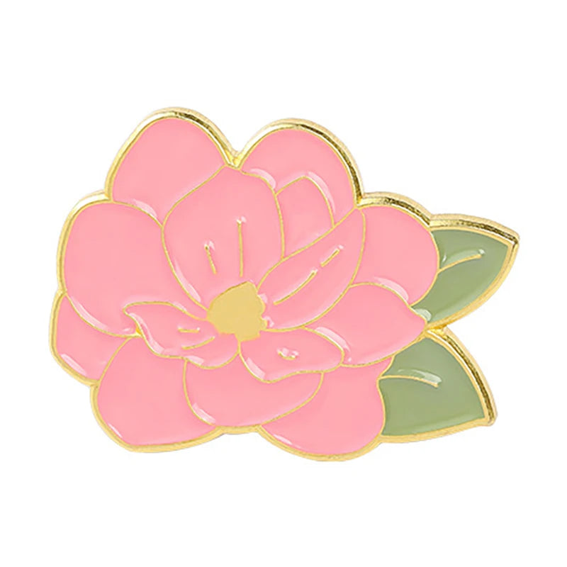 Flower Brooch Simulation Flower Plant Brooch Lily Tulip Sunflower Iris Morning Glory Lotus Clothing Brooch Badge Lapel Pins