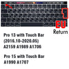 Keyboard Cover for Macbook Air 13 11 Pro 14/16 M1 Touch Bar 15 12 Retina Silicone Protector Skin A2179 A2337 A2338 A2442 US EU