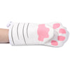 Cute Cartoon Cat Paws Pattern Oven Mitts Cotton Insulation Gloves Anti-Scalding Heat Resistant Baking Supply Microwave Tool