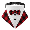 Dogs Tuxedo Bandana Formal Dog Wedding Bandana Collar with Bow Tie Adjustable Pet Scarf Bibs Party Birthday Costume Accessories