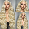 613 13x6 HD Transparent Blonde Front Human Hair Body wave Lace Frontal Wig Brazilian Hair For Black Women