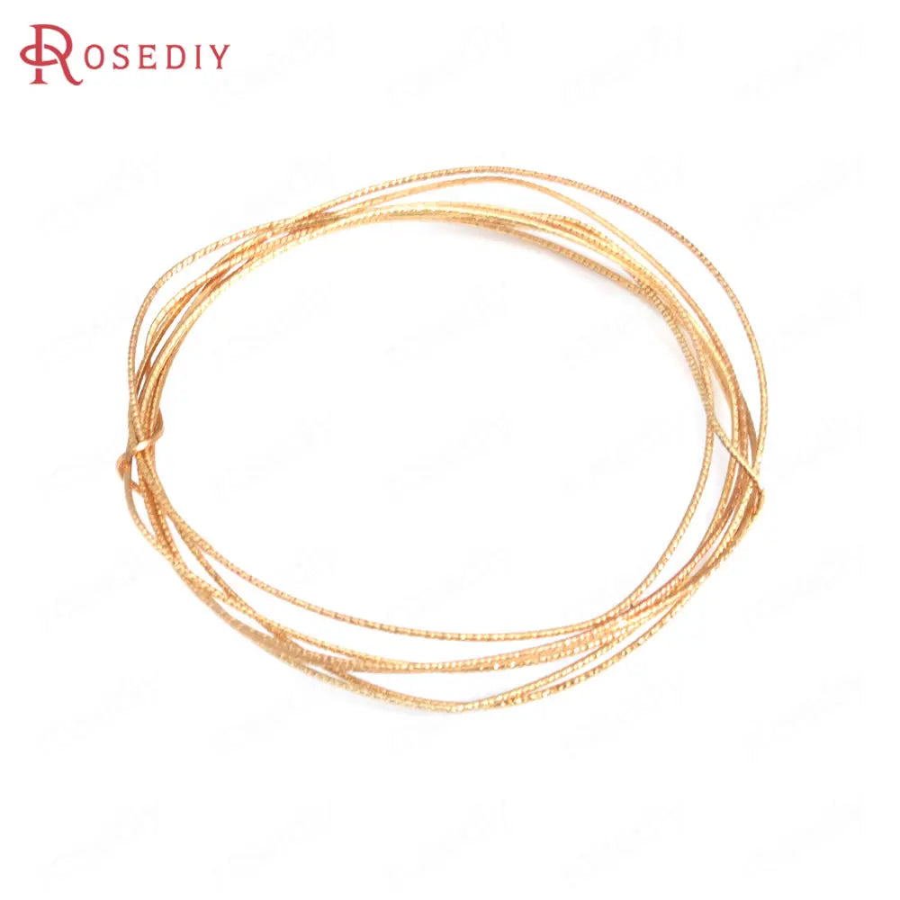 0.3MM 0.4MM 0.5MM 0.6MM 0.7MM 0.8MM 1MM 1.2MM 24K Gold Color Brass Make Shape Metal Wire High Quality Jewelry Accessories