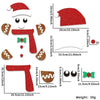 Christmas Door Window Stickers Felt Cloth Snowman Santa Claus Elk Wall Sticker Christmas Home Decoration Happy New Year 2024