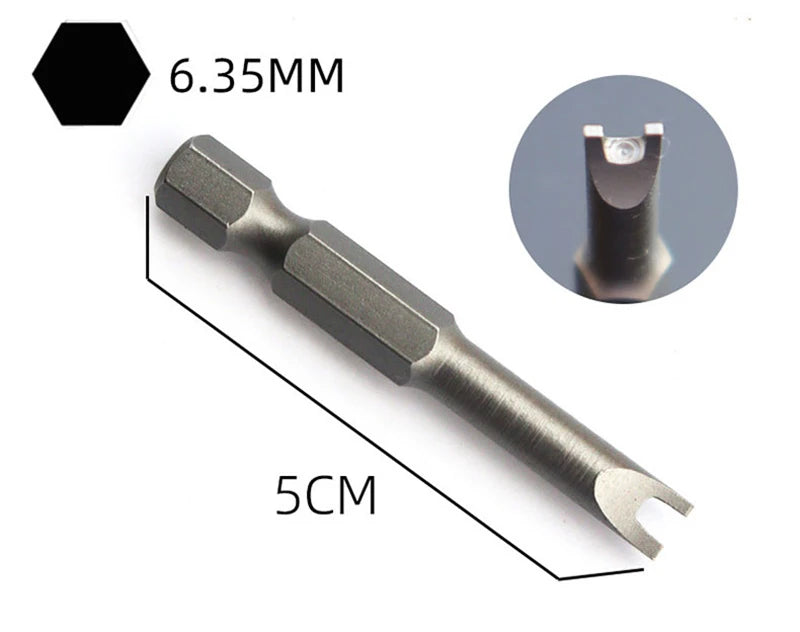 SenNan 5Pcs Special-shaped Screwdriver Set 50mm U-shaped Y-Type Triangle Inner Cross Three Points Screwdriver Bit Tool L-Wrench