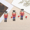 9Pcs Christmas Wooden Nutcracker Soldier Hanging Pendants Christmas Tree Ornaments Xmas New Year Party Decorations Supplies