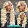 613 13x6 HD Transparent Blonde Front Human Hair Body wave Lace Frontal Wig Brazilian Hair For Black Women