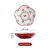 Retro Cherry For Home Delicate Complementary Food Steamed Egg Bowl Ceramic