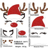 Christmas Door Window Stickers Felt Cloth Snowman Santa Claus Elk Wall Sticker Christmas Home Decoration Happy New Year 2024