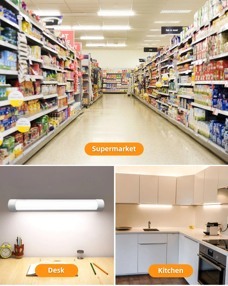 LED Kitchen Light Under Cabinet 10W 20W Led Tube Bar Wall Lamp Ultra Thin Home Bedroom Kitchen Closet Indoor Lighting 220V Room