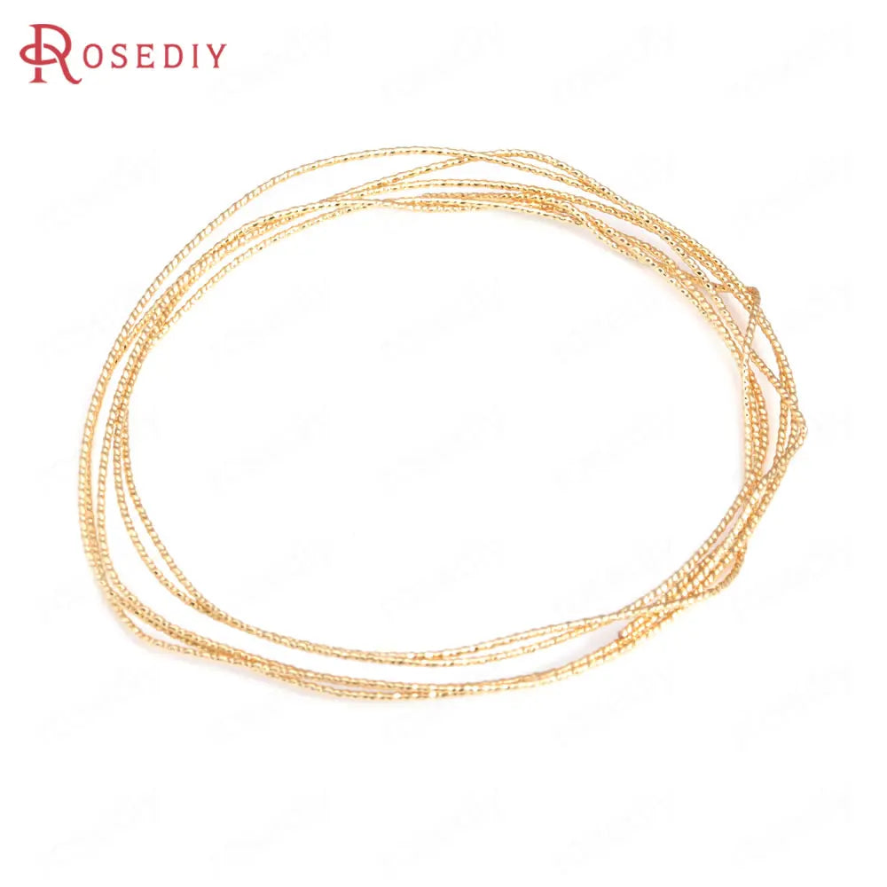 0.3MM 0.4MM 0.5MM 0.6MM 0.7MM 0.8MM 1MM 1.2MM 24K Gold Color Brass Make Shape Metal Wire High Quality Jewelry Accessories