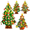 DIY Felt Christmas Tree with Light Christmas Decor for Home 2024 Navidad Christmas Ornaments Xmas Natal Noel Gifts New Year 2025