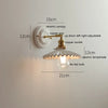 IWHD Nordic Modern Ceramic LED Wall Lamp Sconce Pull Chain Switch Beside Bedroom Bathroom Mirror Stair Light Applique Murale