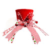 New Christmas Top Hat Tree Top Festive Christmas Tree Topper Hat Foldable Design With Bow Candy Cane Xmas Decoration