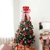 New Christmas Top Hat Tree Top Festive Christmas Tree Topper Hat Foldable Design With Bow Candy Cane Xmas Decoration