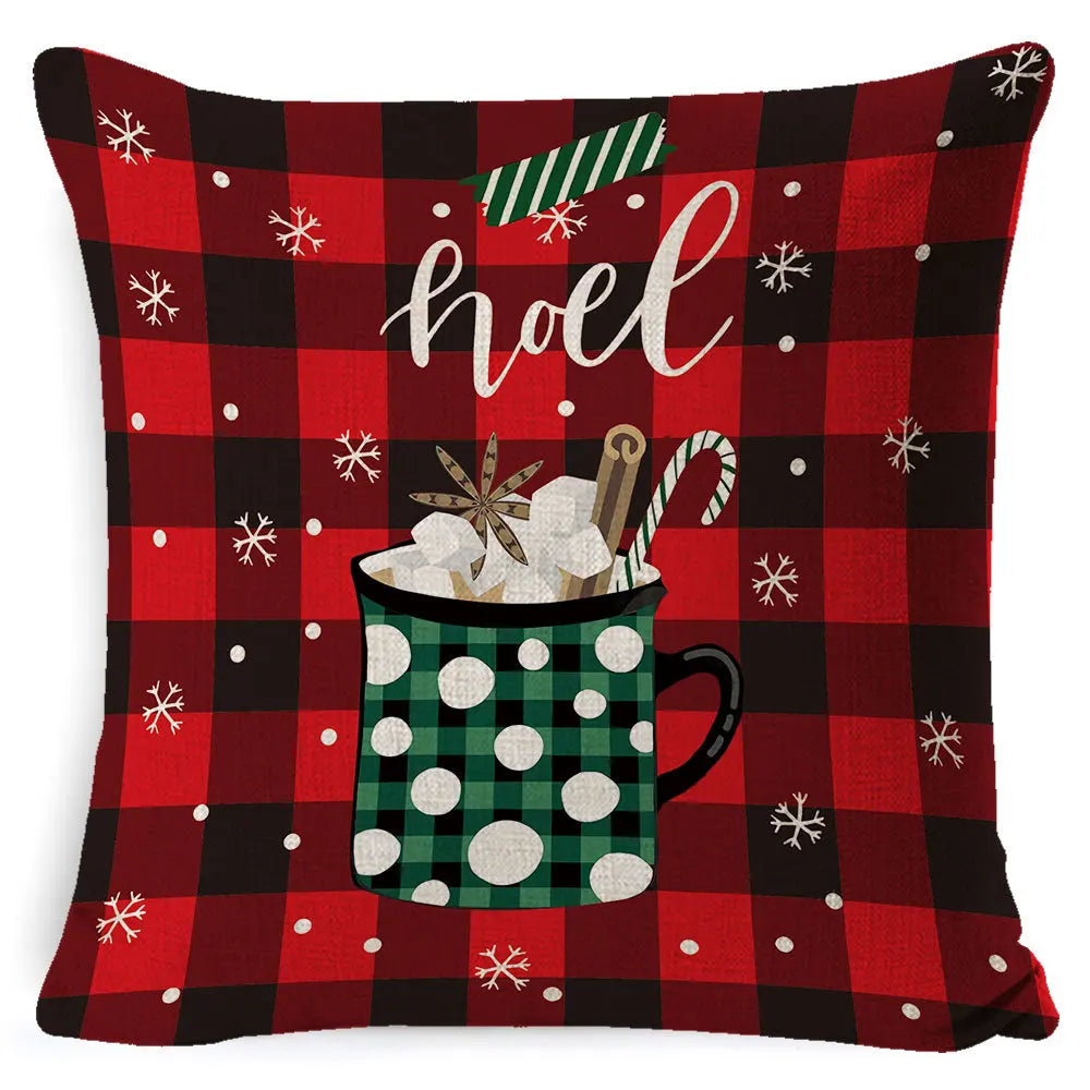 2025 New Year Christmas pillow case ,45x45cm, cushion cover home Christmas decoration pillow case