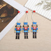 9Pcs Christmas Wooden Nutcracker Soldier Hanging Pendants Christmas Tree Ornaments Xmas New Year Party Decorations Supplies