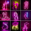 Sexy Lady Neon Sign Woman Body Pink Led Lights USB Powered Wall Light Up Signf For Home Bedroom Party Bar Night Club Room Decor