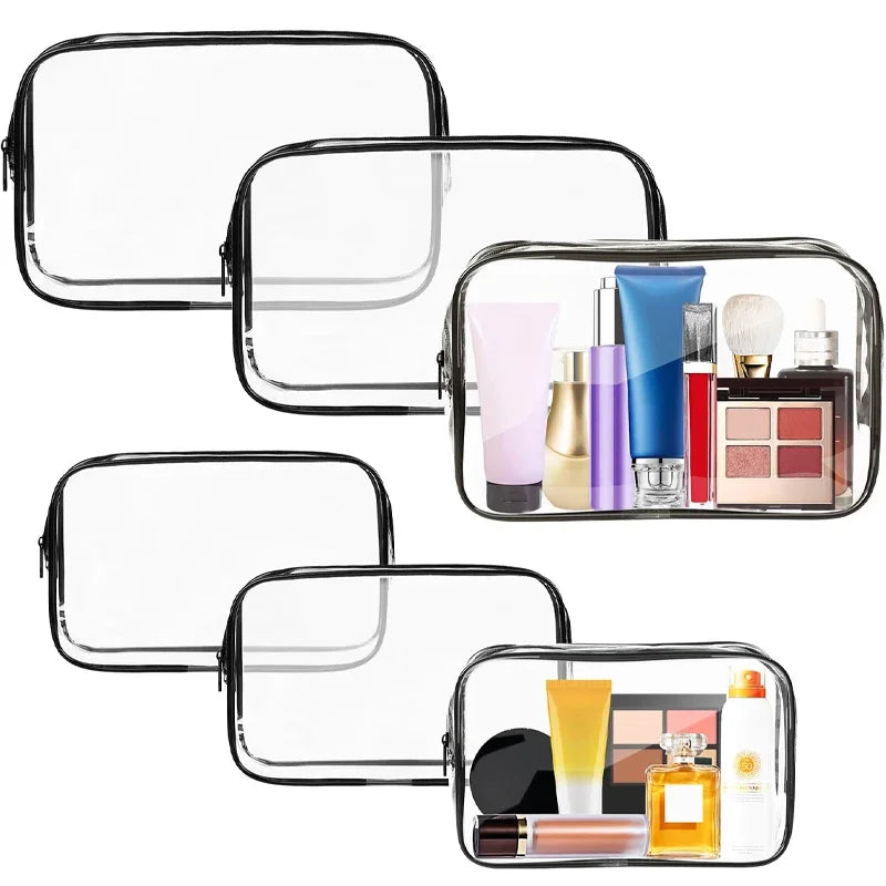 1/3pcs Transparent Storage Bags Women Makeup Cosmetic Cases Organizer Travel Waterproof Wash Pouch Holder Large Capacity PVC Bag