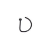 1pc D-shaped Nose Hoop Ring Stainless Steel 20G Nostril Body Jewelry Fake Nose Piercing Men Women 8mm 10mm