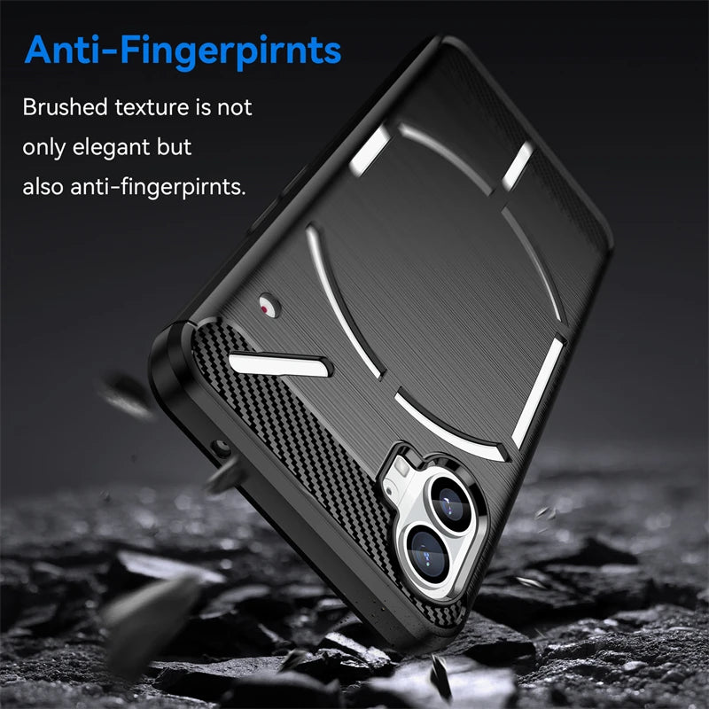 For Nothing Phone 1 Case Bumper Silicone Carbon Fiber Cover For Nothing Phone 1 Phone1 Case For Nothing Phone 1 Case 6.55 inch