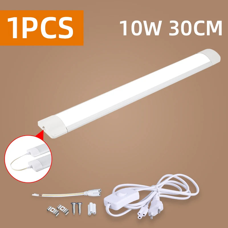 LED Kitchen Light Under Cabinet 10W 20W Led Tube Bar Wall Lamp Ultra Thin Home Bedroom Kitchen Closet Indoor Lighting 220V Room