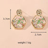 Colorful Dried Flower Earring Unique Epoxy Resin Pressed Flower Earring Women Natural Floral Geometric Boho Earring Wholesale