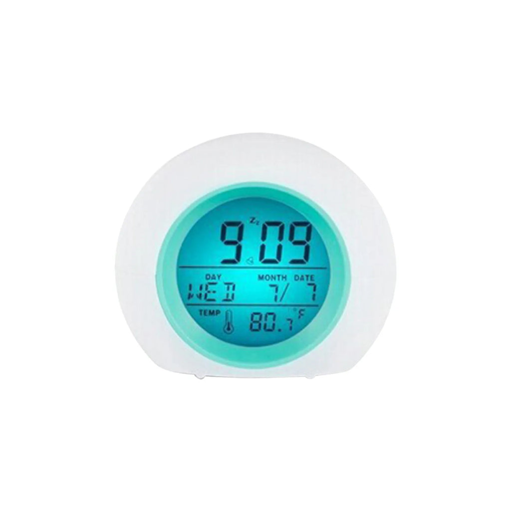 Kids Alarm Clock Cute Digital Clock With Temperature Date Change 7 Colors OK To Wake Boys Girls Get Up Clock For Bedroom