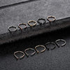 1pc D-shaped Nose Hoop Ring Stainless Steel 20G Nostril Body Jewelry Fake Nose Piercing Men Women 8mm 10mm