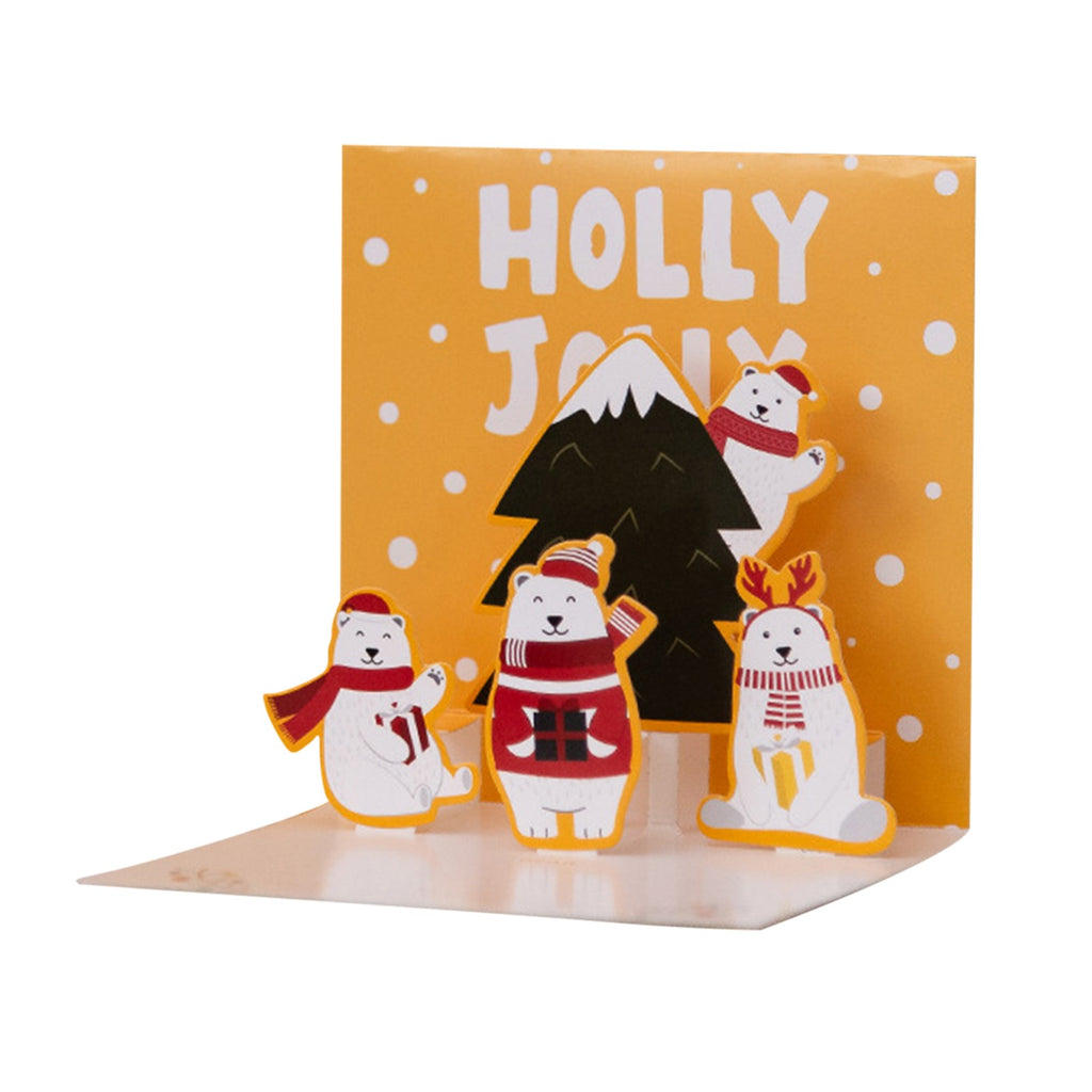 3d Pop Up Greeting Cards With Envelope Friend Family Blessing Postcard For Holiday Birthday New Year Christmas Gifts Xmas Decor