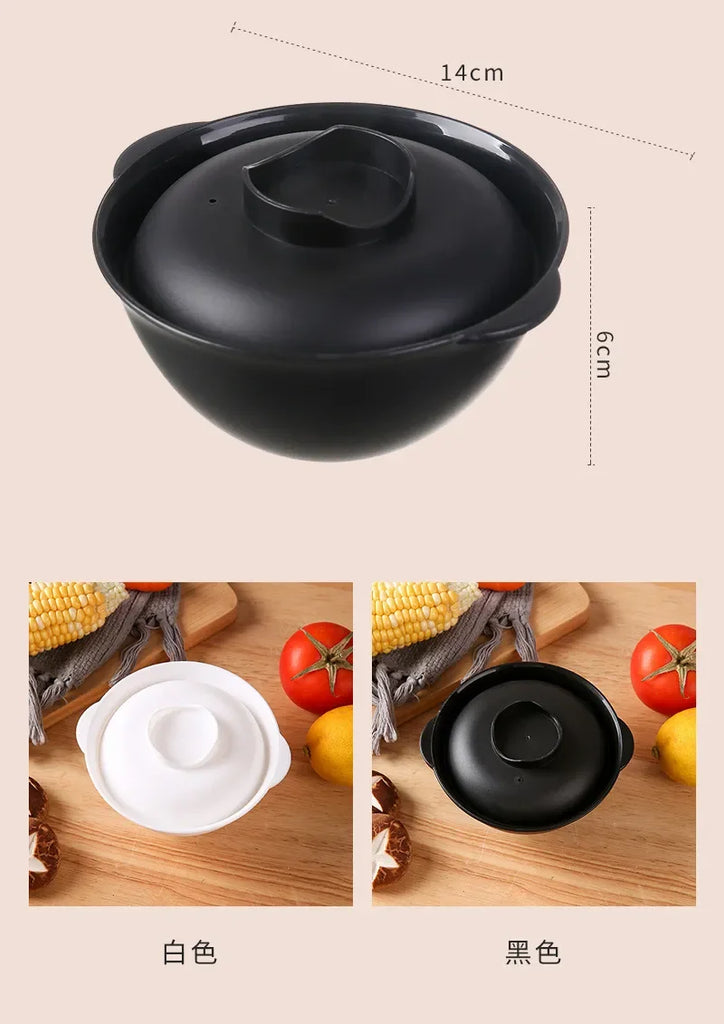 Noodle bowl with cover with two ears can be microwave heated lunch box thermal noodle bowl