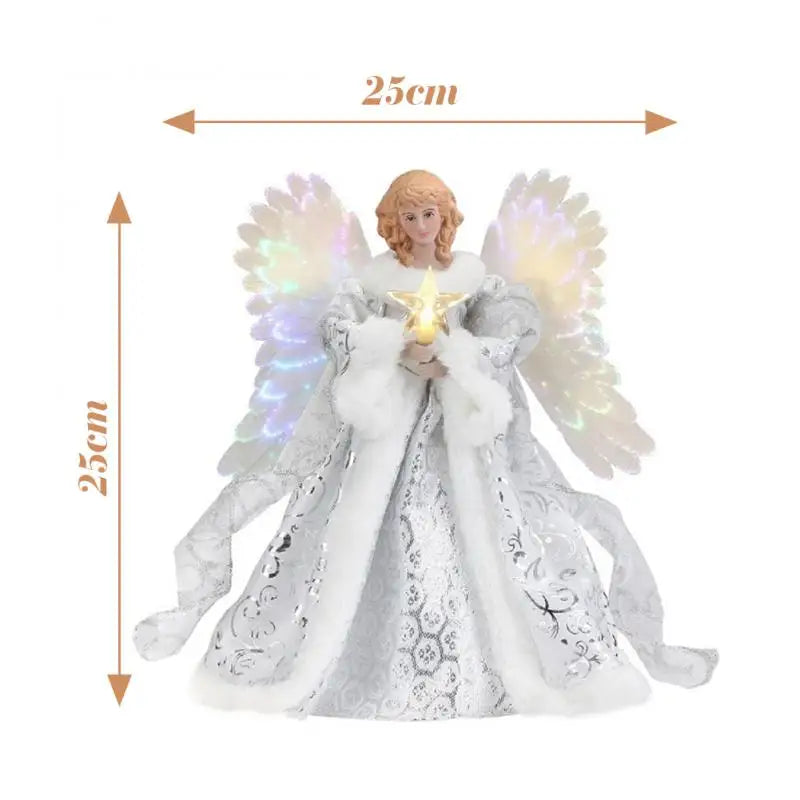 2025 Christmas Tree Topper Angel Fairy LED Light Up Three-dimensional Christmas Tree Top Decoration Ornament