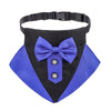 Dogs Tuxedo Bandana Formal Dog Wedding Bandana Collar with Bow Tie Adjustable Pet Scarf Bibs Party Birthday Costume Accessories