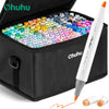 Ohuhu Honolulu 168 Colors Marker Pen Set Alcohol Art Markers Refillable Dual Tips Sketching Drawing Manga School Art Supplies