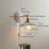 IWHD Nordic Modern Ceramic LED Wall Lamp Sconce Pull Chain Switch Beside Bedroom Bathroom Mirror Stair Light Applique Murale