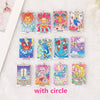 12Pcs 38*25MM Constellations Tarot Card Charms Magical Divination Crafts Acrylic Board Jewelry Necklace DIY Accessories