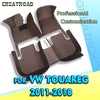 Car Floor Mats For VW Volkswagen Touareg 2011 2012 2013 2014 2015 2016 2017 2018 Custom Auto Foot Pads Interior Accessories