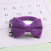 Suede Collar Bow Wear-resistant Lovely Comfortable Collar Collar Bell Velvet Dog Cat Small Adjustable Y5J7