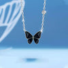 Summer 925 sterling silver black butterfly necklace female exquisite clavicle chain temperament pendant gifts to friends jewelry