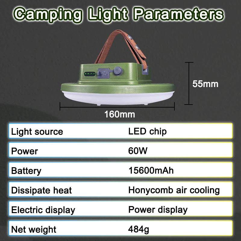 MOSLIGHTING Tent Fishing Light Camping Light Multifunctional Portable Suspension Magnetic Suction High-power Ultra Bright LED