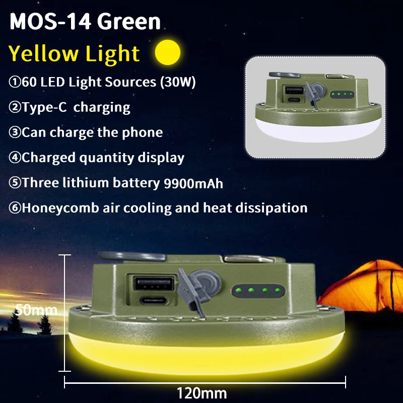 MOSLIGHTING Tent Fishing Light Camping Light Multifunctional Portable Suspension Magnetic Suction High-power Ultra Bright LED