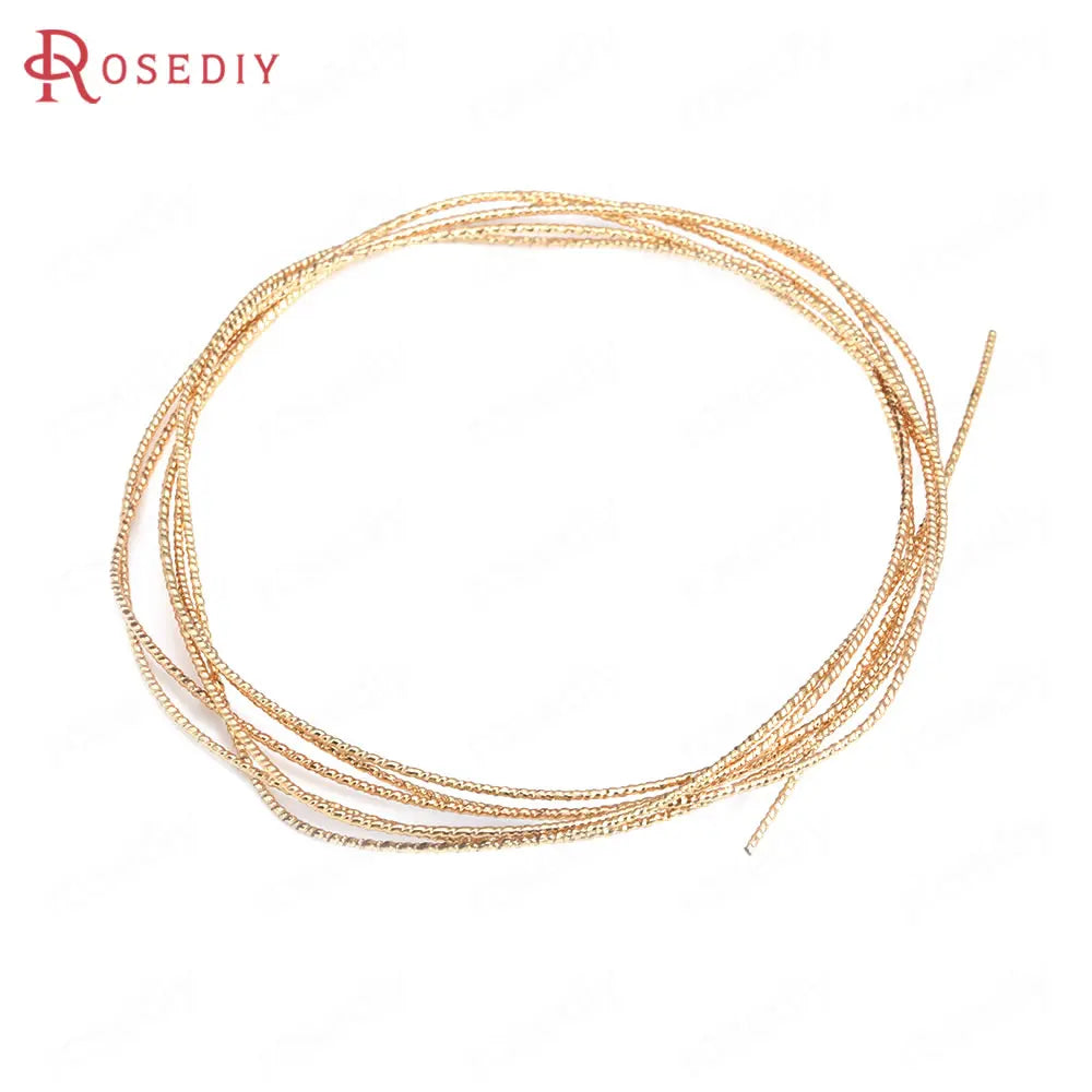 0.3MM 0.4MM 0.5MM 0.6MM 0.7MM 0.8MM 1MM 1.2MM 24K Gold Color Brass Make Shape Metal Wire High Quality Jewelry Accessories