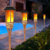 Solar Lamps LED Flame Effect Lamp Handcraft Bamboo Waterproof Garden Lighting Lawn Torches Yard Landscape Outdoor Light