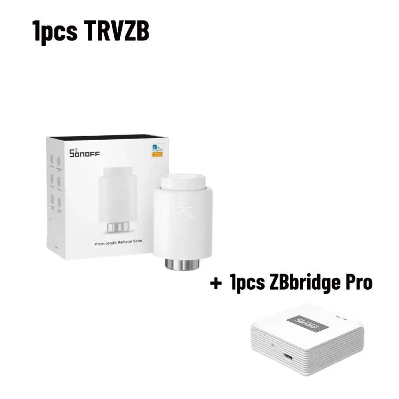 SONOFF TRVZB Zigbee Thermostatic Radiator Valve TRVs Smart Quiet TRV Temperature Control System Support Alexa ZHA MQTT Ewelink