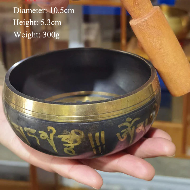 Tibetan Singing Bowl Sound Healing Therapy Instruments Yoga Meditation Massage Handmade Chanting Bowl Buddhist Religion Supplies